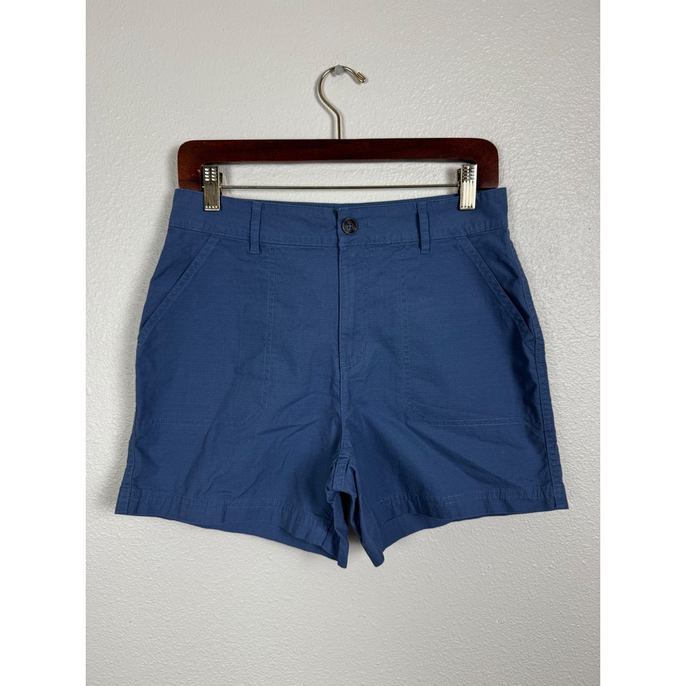 Eddie Bauer Ripstop Shorts Womens 6 Blue Outdoor Utility Cargo Gorpcore